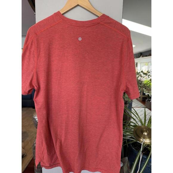 Lululemon Mens Metal Vent Tech Surge Training Shirt Large Orange Shirt Large - Picture 4 of 4